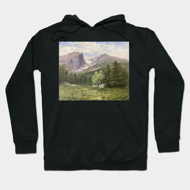 Mountains and Trees Original Art Hoodie by Gallery Digitals